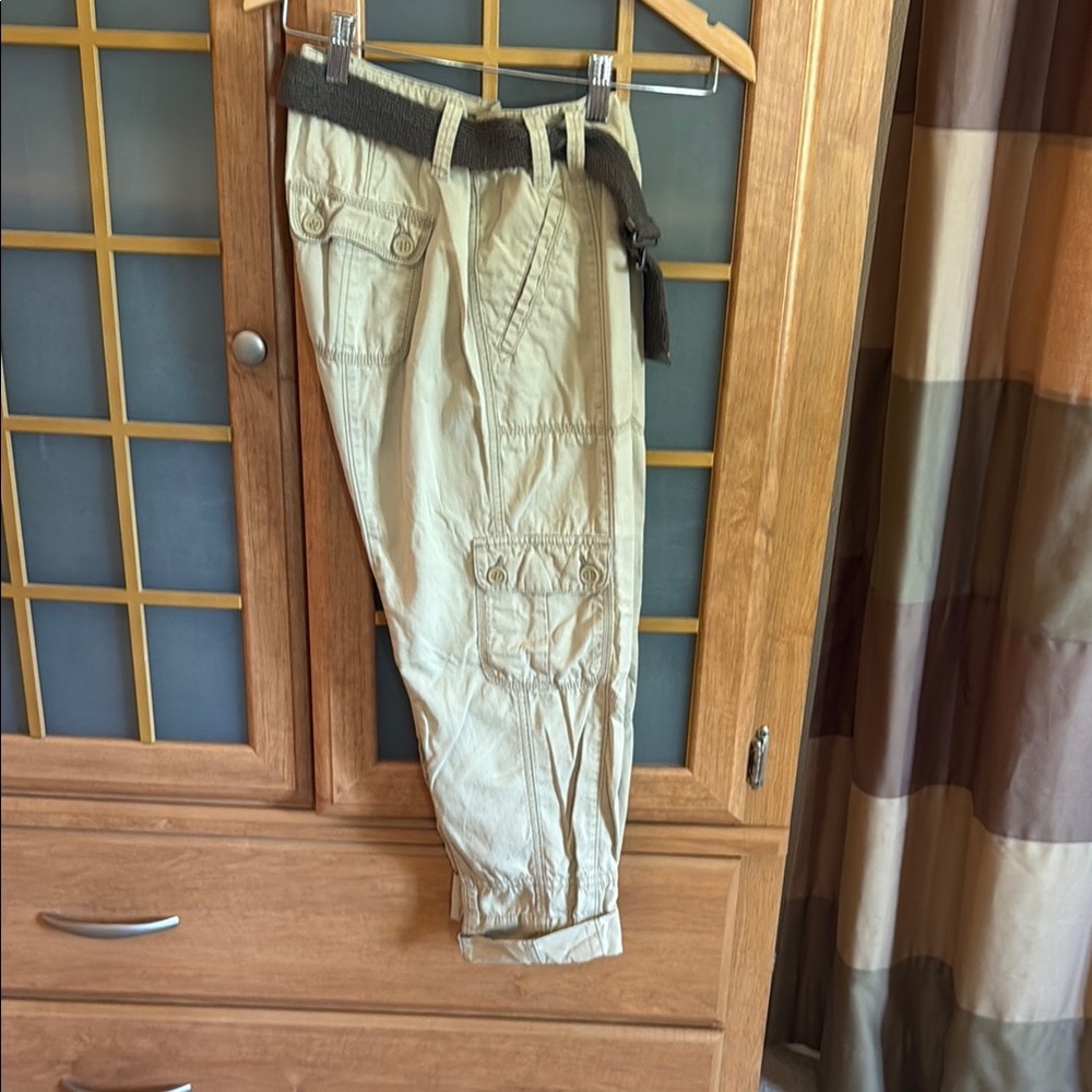 Women Tan Cargo Pants